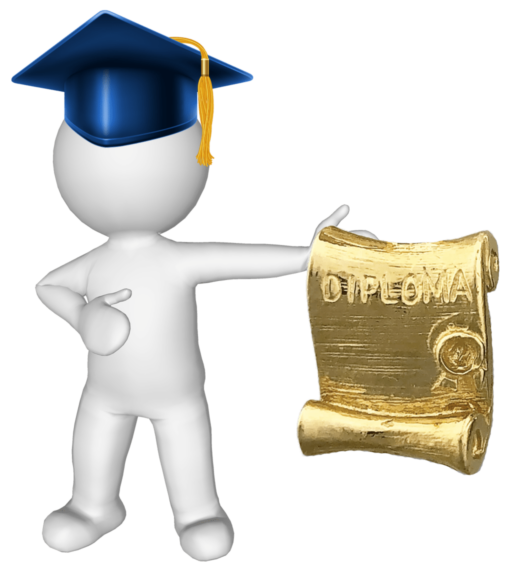 IMAGE - Certifiable Graduate Person Holding Gold Diploma - Other Stuff Page - Certifications & Credentials Section - 1K PixRes - from FSCNS.com